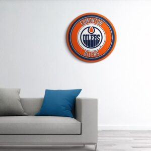 Edmonton Oilers: Officially Licensed NHL Modern Disc Wall Sign 17.5x17.5 by Fathead